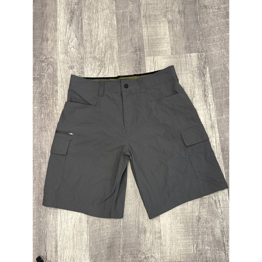 New! Orvis‎ Mens Gray Performance Hiking Outdoor Cargo Shorts Size 32
